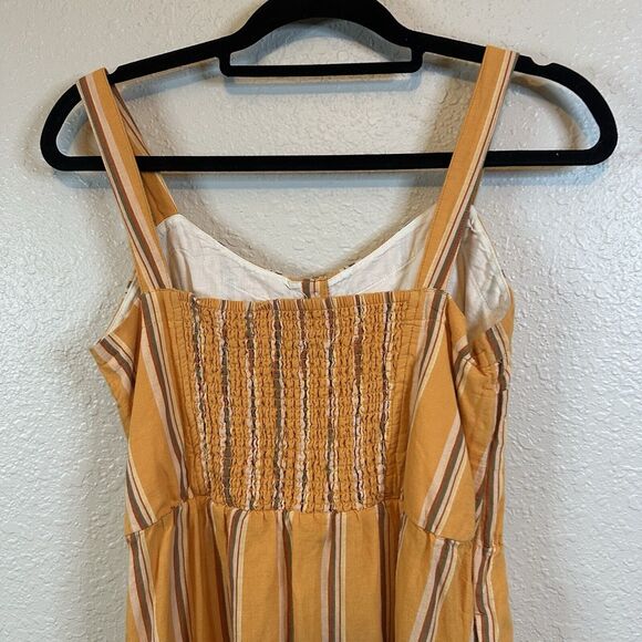 Pact Dress The Canopy Picnic Dress Size S Orange Sun Drenched Stripes Casual - Picture 4 of 10